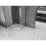 MEXEN/S - Velar L Duo sprchovací kút, posuvné dvere 100 x 100, dekor, chróm 871-100-100-02-33-01