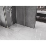 MEXEN/S - Velár sprchovací kút, posuvné dvere 90 x 90, transparent, nikel kefovaná 871-090-090-01-97