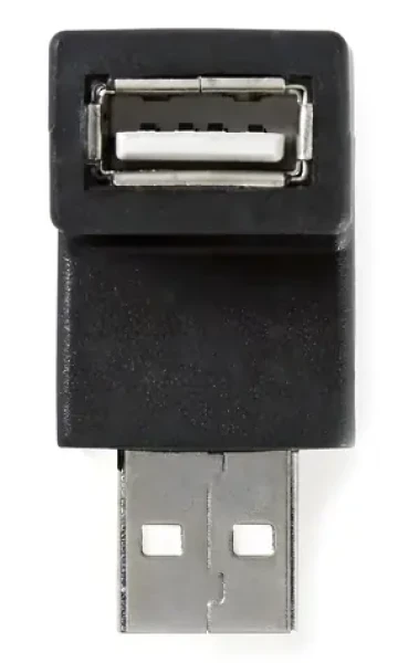 Nedis Adaptér USB-A(M) - USB-A(F) čierna / Adaptér / USB 2.0 / 480 Mbps / poniklovaný (CCGB60930BK)