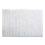 MSV Kúpeľňová predložka CHENILLE biela / mikrovlákno / protišmyková / 40 x 60 cm