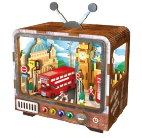 2KIDS TOYS 3D drevená skladačka Retro TV Londýn