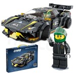Kruzzel Čierne auto automobilový stavebnicový set