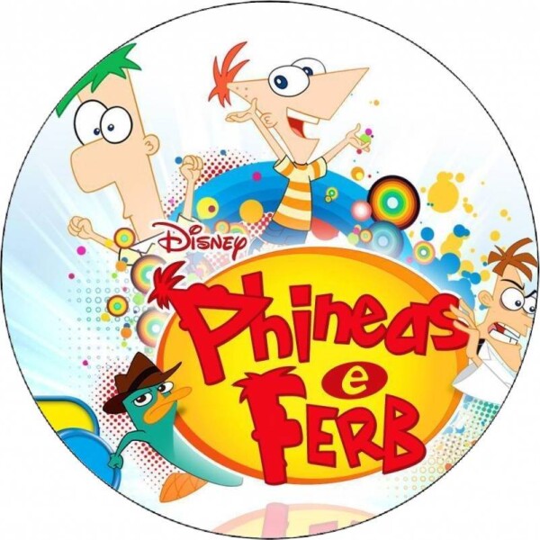 Jedlý papier Phineas a Ferb logo 19,5 cm - Pictu Hap