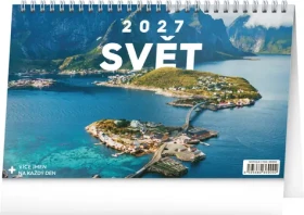 NOTIQUE Svet 2027 / Stolový kalendár / 23,1 x 14,5 cm