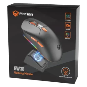 Meetion GW38 čierna / Myš / Bezdrôtová / Tri-Mode / 8000 DPI / RGB (GW38)