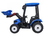 Mamido Detský elektrický traktor MEGA D68 24V s prívesom modrý