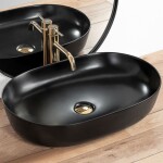 REA - Umývadlo na dosku Cleo Black čierna mat REA-U0035