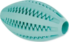 TRIXIE Hračka DentaFun Ragby mätová 11 cm / Guma / S príchuťou mäty / Pre malých a stredných psov