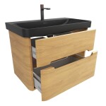 Kúpeľňová skrinka s umývadlom SAT Fusion 77,5x53x45 cm dub medový mat SATFUSION280DMBKMB SATFUSION280DMBKMB