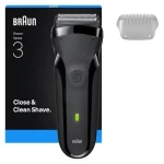 Braun Series 3 300 čierna / Planžetový holiaci strojček / umývateľný / rýchle nabíjanie (8700216735575)