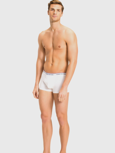 Pánske trenírky 3-PACK STRETCH COTTON LOW RISE TRUNKS 1U87903841100 biela Tommy Hilfiger