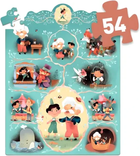 DJECO Puzzle s príbehom Pinokio