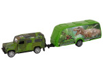 Mamido Sada Elektrických autíčok Jeep s Navíjací Príves s Dinosaury