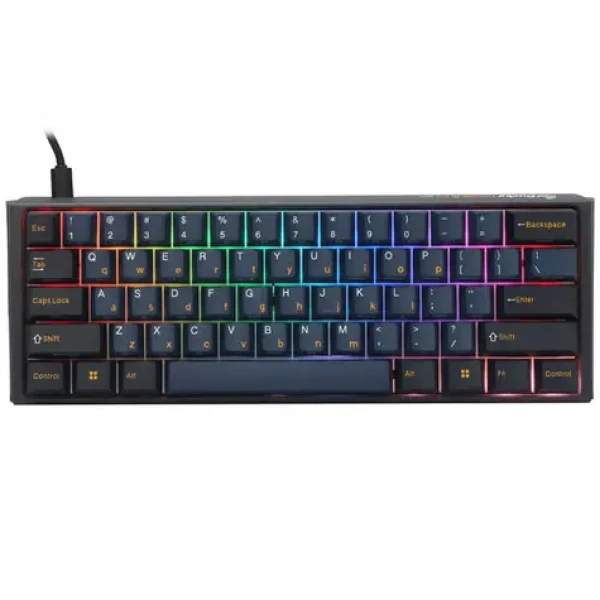 Ducky One 3 Pro Mini Nazca Line Cherry MX2A-Speed-Silver čierna / herná klávesnica / mechanická / drôtová USB / US (DKON2361ST-CPUSPTCHNAZ001)