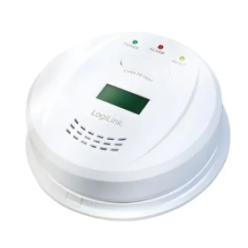 LogiLink hlásič CO s LCD displejom biela / Detektor oxidu uhoľnatého / akumulátor / 85 dB (SC0111)
