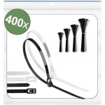 Quadrios 25CA723, 25CA723, sťahovacie pásky, 5 mm, 150 mm, 200 mm, 250 mm, 300 mm, čierna, biela, rozpojiteľné, s pákovým uzáverom, odolné voči UV žiareniu,; 25CA723