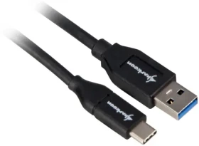 Sharkoon USB 3.2 Gen 2 AC čierna / Kábel / USB-A - USB-C / 10 Gbit/s / 0,5 m (4044951021130)