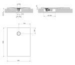 OMNIRES - AQUAROCK kompozitová protišmyková sprchová vanička, obdĺžniková 80 x 100 cm AQUAROCK80-100BM