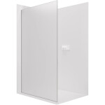 CERANO - Sprchová zástena Walk-in Crystal Ľ/P - 8 mm - bezvzperový systém - biela matná, mliečne sklo - 90x200 CER-8050BD6703