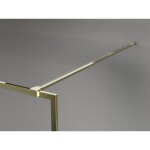 MEXEN/S - Kyoto-XF Sprchová zástena WALK-IN s rámom 100 x 202, dekor 10 mm, zlato 800-100-104-50-30-X