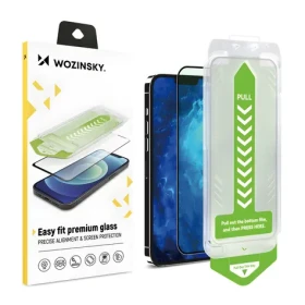 Wozinsky Premium Glass čierna / Ochranné sklo / Apple iPhone 14 Pro Max / 9H / Inštalačný rámček