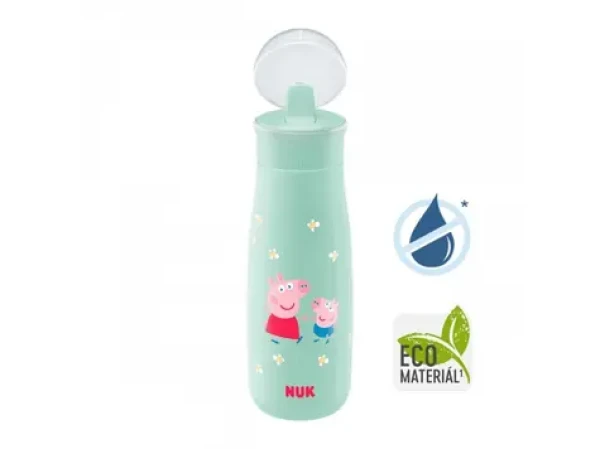 NUK Dojčenská fľaša / Peppa Pig 450 ml / 12 + / zelená (10255011)