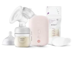 Philips Avent SCF395/31 ružová / Elektrická odsávačka materského mlieka / 125 ml / Micro-USB (SCF395/31)