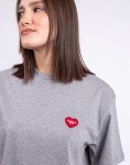 Carhartt WIP W' S/S Heart Patch T-Shirt Grey Heather/Red M