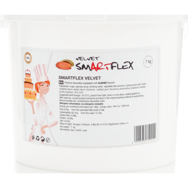 Smartflex Velvet Mandle 7 kg (Potahovací a modelovací hmota na dorty) 0047 dortis - Smartflex - Smartflex