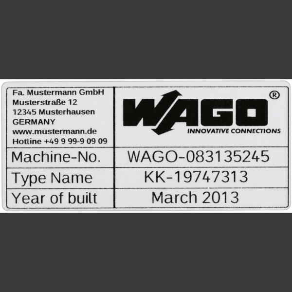 WAGO 210-804 210-804 etikety pre termotransferovou tlačiareň Potlačiteľná plocha: 99 x 44 mm strieborná Počet markerov: 500 500 ks; 210-804