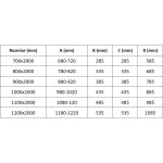 MEXEN - Exo sprchové dvere krídlové110, transparent, zlatá 814-110-000-50-00