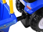 Mamido Detské odrážadlo traktor s vlečkou modré