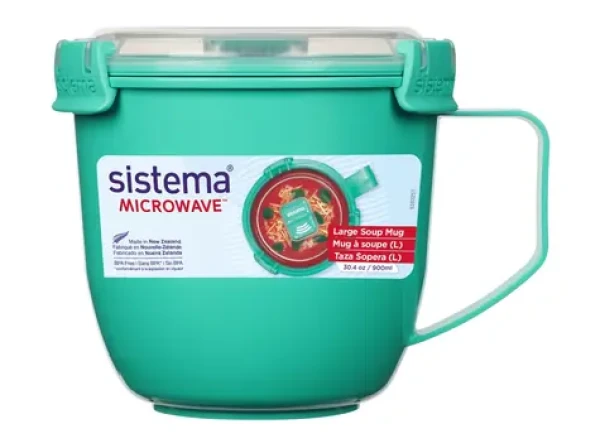 Sistema Microwave Large Soup Mug Hrnček na polievku a dusené pokrmy 900 ml mätová (8592001423497)