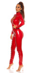 Sexy KouCla rolák LatexLookJumpsuit šnurovanie