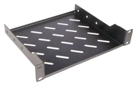 Equip 10” čierna / Polica pre rack / 1U / pevná / hĺbka 200 mm (EZFS-10-1-20-B)