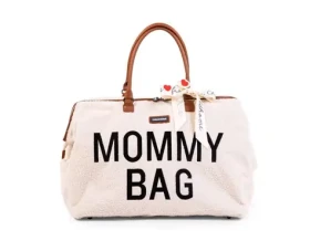 Childhome Prebaľovacia taška Mommy Bag Teddy Off White / 55 x 30 x 40 cm / nosnosť 5 kg (CWMBBTW)