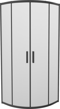 MEXEN - Rio sprchovací kút štvrťkruh 90 x 90, dekor, čierna 863-090-090-70-30