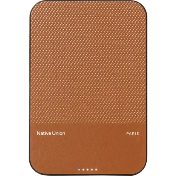 Native Union (Re) Classic Magnetic Power Bank Qi2 5000mAh hnedá / Powerbanka / USB-C / Qi2 / MagSafe (PB-5KMS-TAN-Q2)