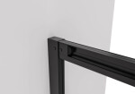 CERANO - Sprchovací kút Varone LINE Ľ/P - 6 mm - čierna matná, transparentné sklo - 140x100x195 - posuvný CER-DY505B-90-200