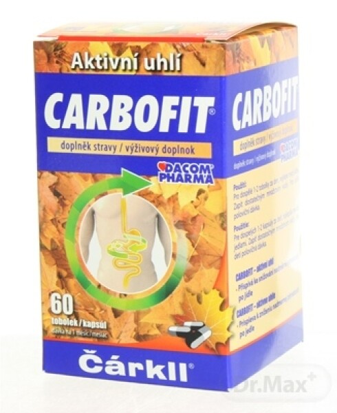 CARBOFIT Čárkll aktívne rastlinné uhlie 60 kapsúl