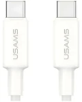 USAMS U90 biela / Kábel / USB-C (M) - USB-C (M) / 60W / 1m (SJ763USB01)
