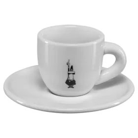 Bialetti Moka Omino hrnček na espresso 60 ml biela / porcelán / podšálka (Y0TZ097)