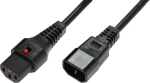 MicroConnect Predlžovací kábel s IEC zámkom C13 - C14 2m čierna (PC1021)