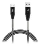 Fonex Steel Force sivá / Kábel USB-A (M) - Micro USB (M) / 1 m / 2,4 A / 12 W