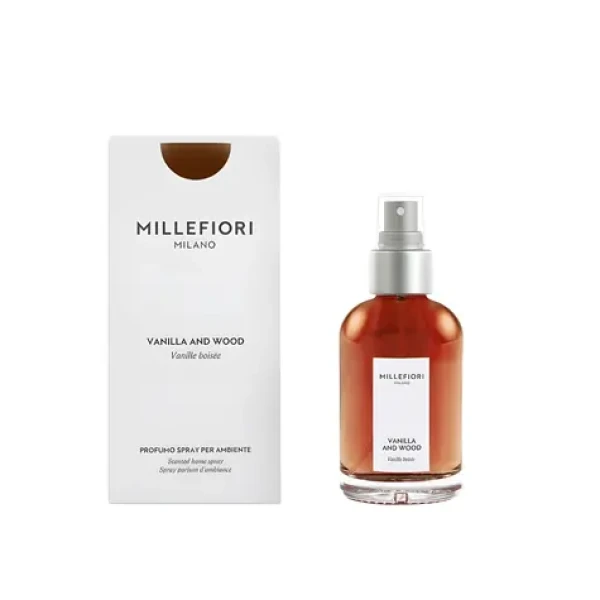 Millefiori Vanilla Wood / Bytová vôňa / rozprašovač / 100 ml / sladká vôňa (77SRDV)