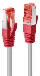 Lindy šedá, červený konektor / Patch kábel / Cat6 S/FTP CrossOver / RJ45-RJ45 / 7,5 m (47841)