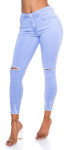 Sexy Skinny Ripped Leg Jeans denimblue 34