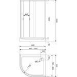 Sprchovací kút 80 x 100 cm Kerra Solid RA 80x100 CHR, chróm, pravostranný, s vaničkou 5907548124555