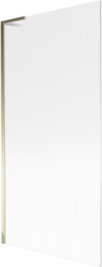 MEXEN/S - Next L vaňová zástena FIX 90 x 150, prúžky, zlatá 895-090-000-03-09-50