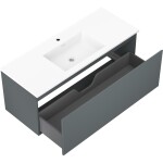 MEXEN/S - Orio kúpeľňová skrinka 120 cm s umývadlom Otis, 1 šuplík, grafit mat/biela mat 91A10-12047-1-BF66-W18M01